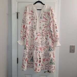 Nutcracker theme print women's dress size XL